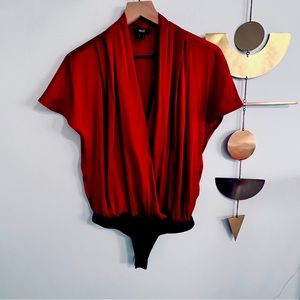 Paige Red Bodysuit Blouse